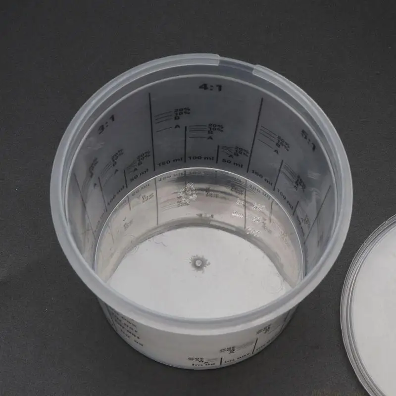 A2BE Disposable Clear Graduated Plastic Mixing Cups For Paint Uv Resin Epoxy 400ml Measuring Ratios Laboratory Measuring Cup