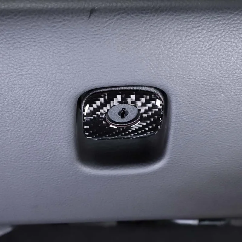 

1Pcs soft carbon fiber For Chevrolet Corvette C6 2005-2013 car styling passenger storage box switch sticker interior accessories