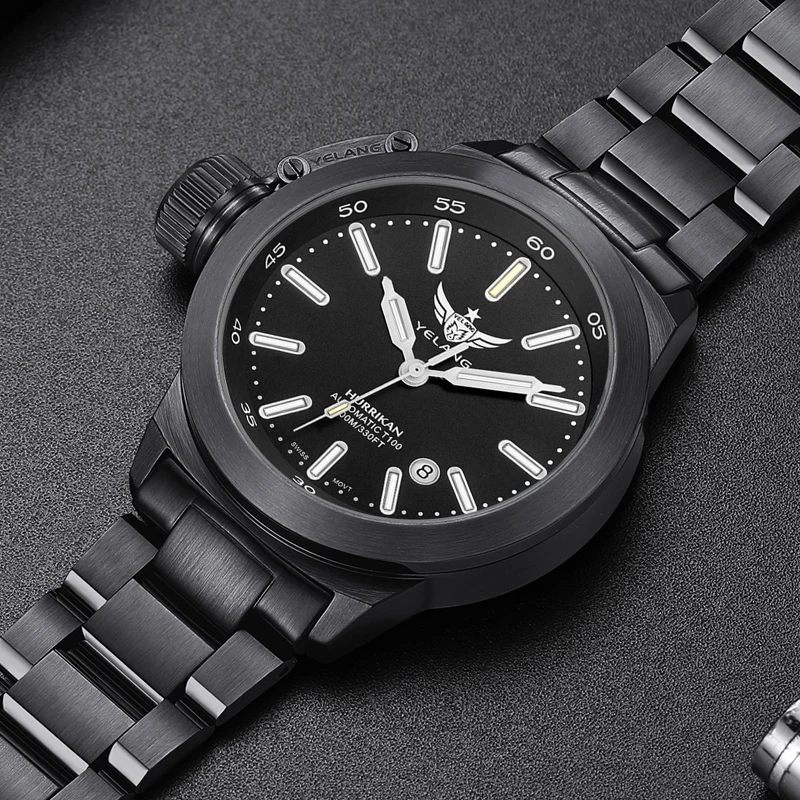 Yelang V1022 ETA 2824 Automatic Mechanical movement Brand Watch Luminous 10ATM 100M Waterproof Men Watch Military Style Watches