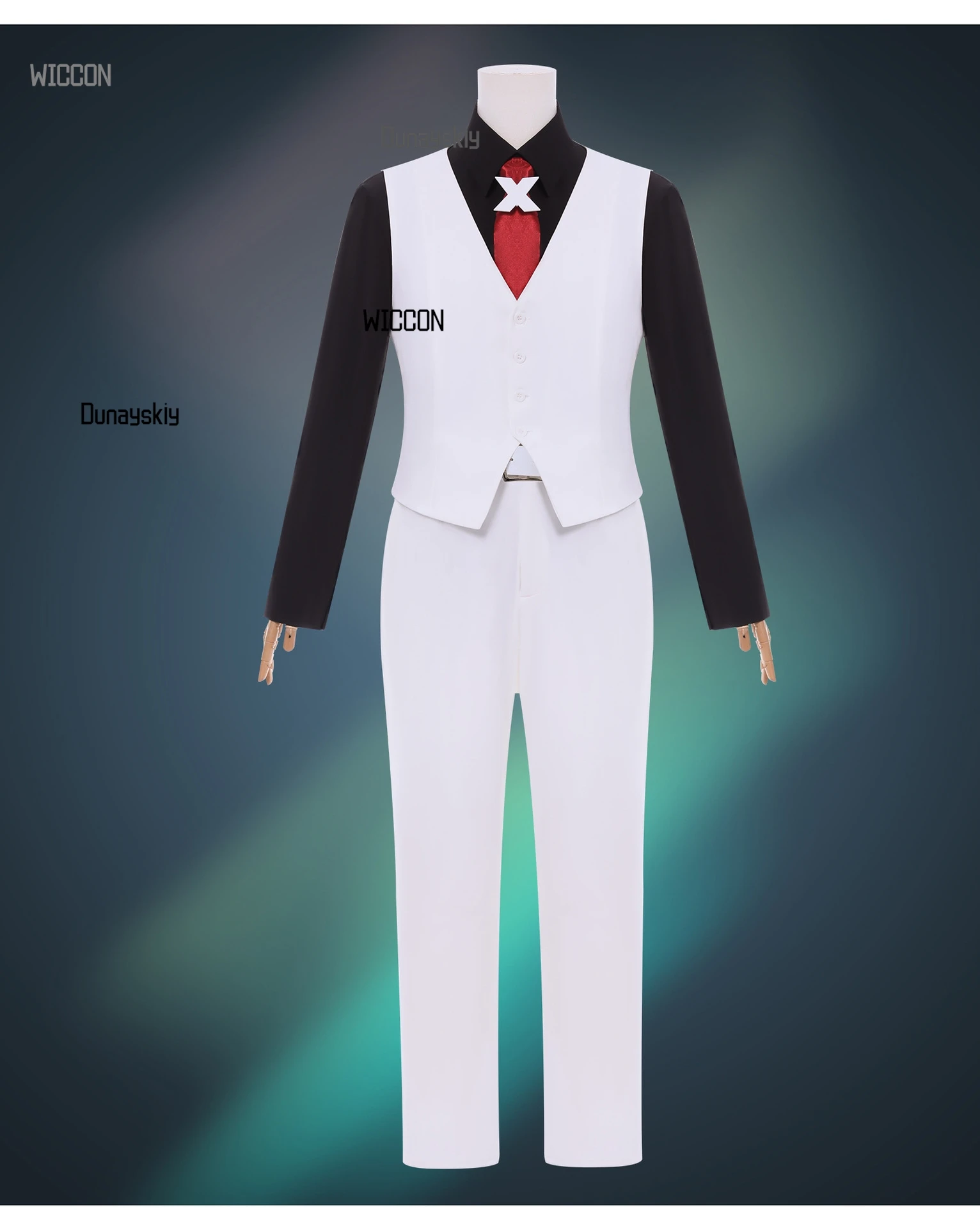 بدلة تنكري INERTIA nZk TO BE HERO X - مجموعة كاملة لطيفة مع شعر مستعار وملابس رسمية |   أنيمي المحقق نمط تخرج الهالوين