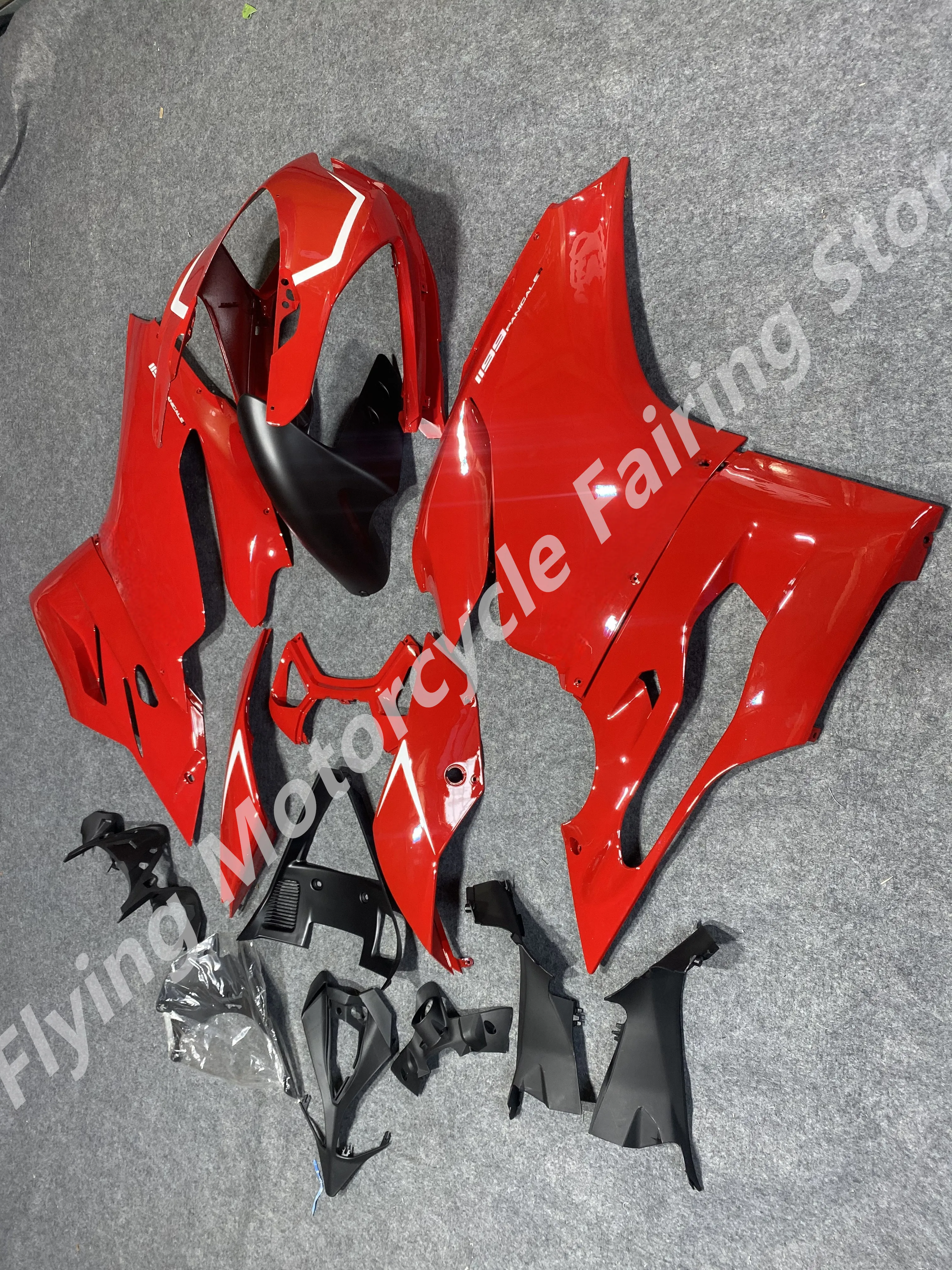 High quality ABS Fairing kits for DUCATI Panigale 899 1199 2012 2013 2014 black red plastic fairings set DUCATI 899 1199 12-14