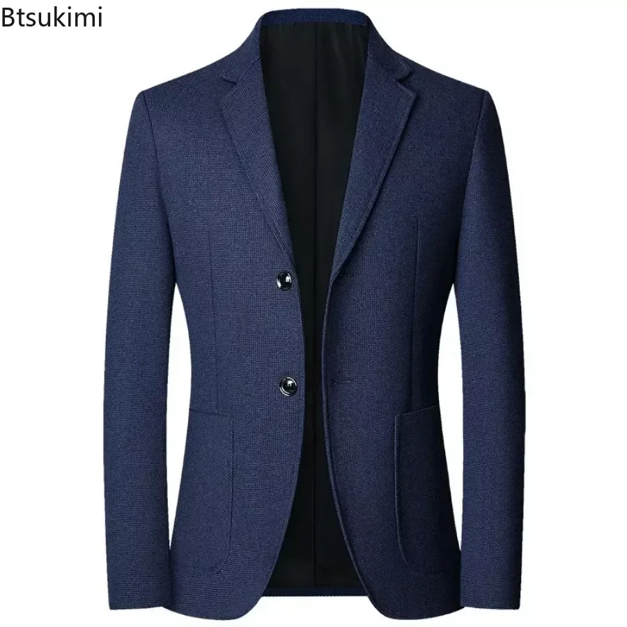 New 2024 Men's Solid Blazers Suits Jacket Spring Autumn Formal Business Party Suit CoatsJacket for Men Slim Fit Blazers Jackets