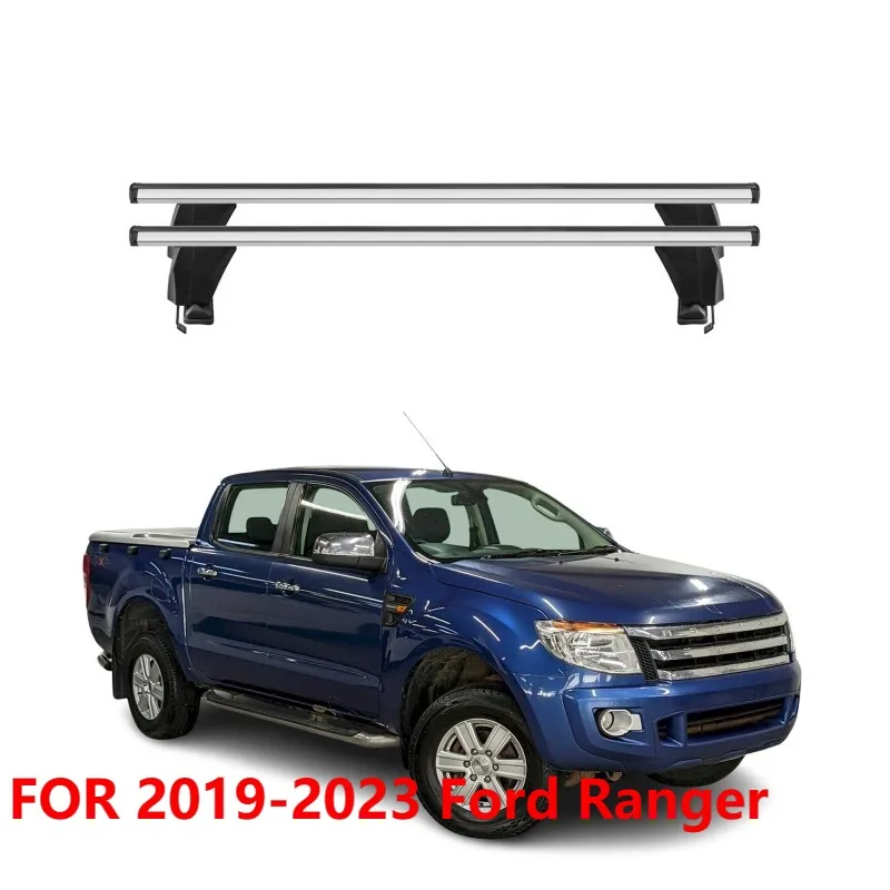 

For 2019-2023 Ford Ranger Top Roof Racks Cross Bars 2Pcs Gray Aluminum