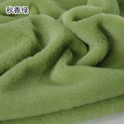 Green Colour Series 8mm imitation otter rabbit Fur Fabric short plush fabric cabinet tablecloth display scarf cotton doll DIY