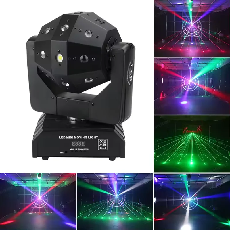 

Pop 3IN1 Laser+Strobe+Beam Magic Ball Led Moving Head Effect Light Stage Show Dmx512 Disco DJ Party Club Bar KTV Event Light Sho
