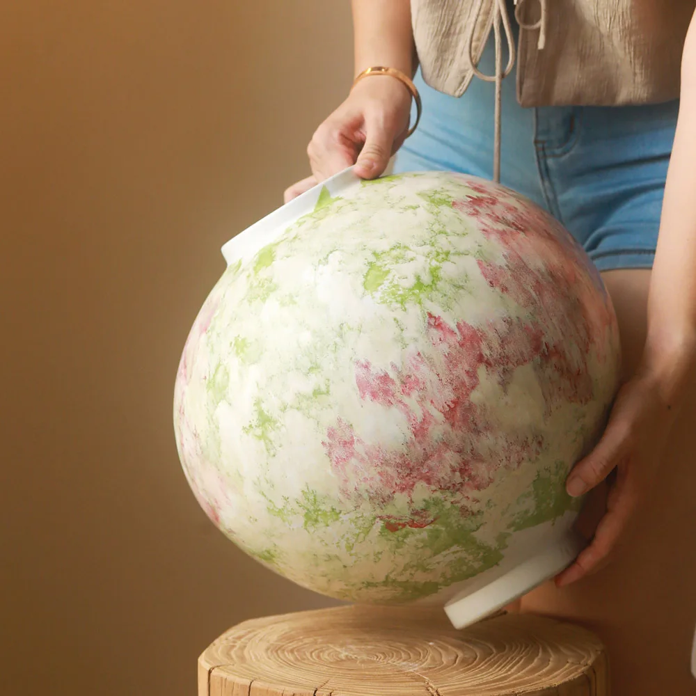 New Chinese handmade ceramic vase contains the breath of spring and a sense of high-end living room entrance flower arrangement