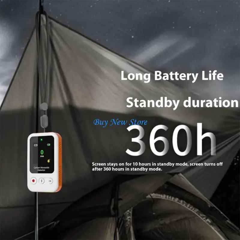 

20CE Intelligent Carbon Monoxide Tester Customizable Warning Level Visual Alarms Portable Design Fit for Multiple Environment