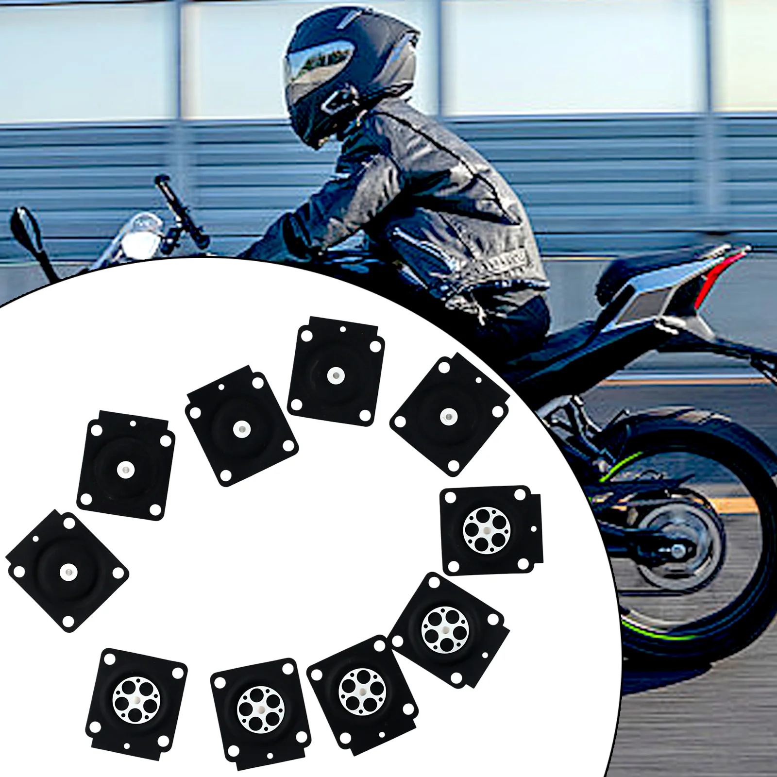 

10 шт. диафрагма дозирования карбюратора для Stihl 4314 121 4700 диафрагма дозирования карбюратора для Zama A015053 C1Q-Carb Tool часть