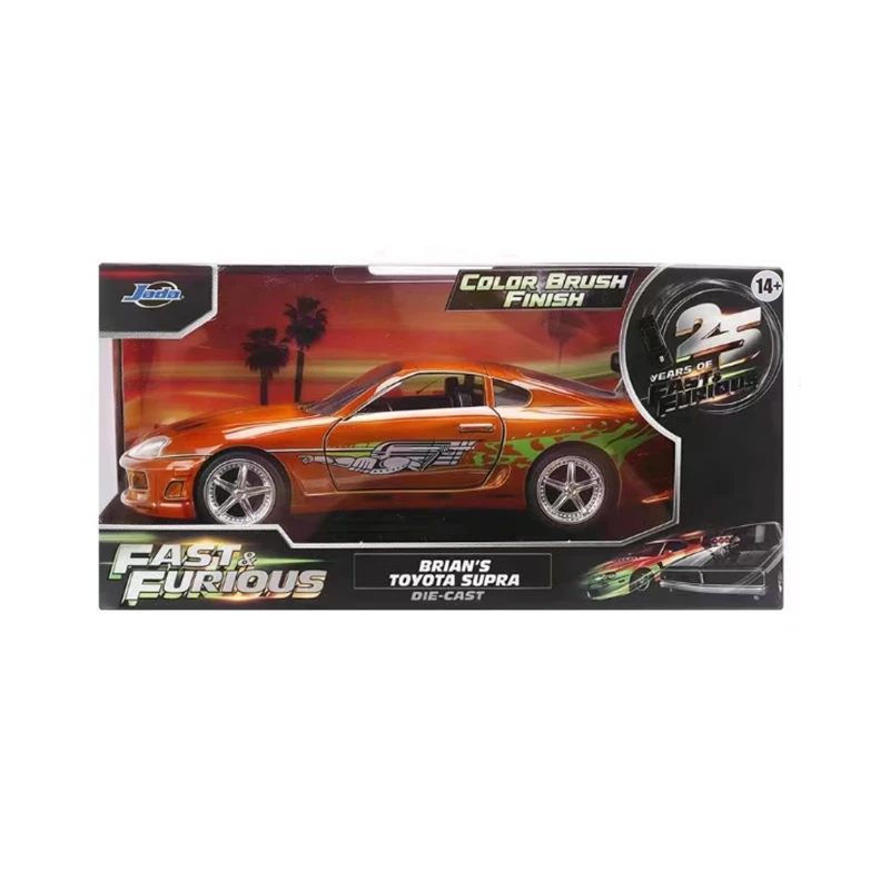 Modelo de Auto de Colección Original Jada 1:32 Fast&Furious 25th BRIAN'S TOYOTA SUPRA B, Regalo de Cumpleaños