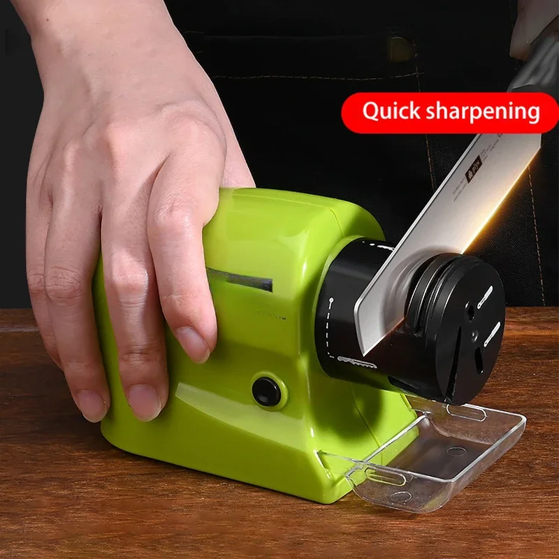 New Quick Sharpener Electric Knife Sharpener for Home Use Automatic Professional Knife Sharpener for Kitchen Outdoor Use camping