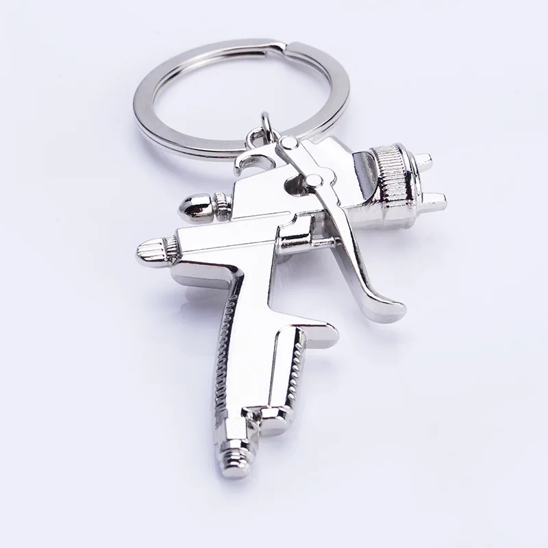 Metal New Water Gun keychain Car wash tools High-pressure water gun model Key chain Party gift Pendant Key ring