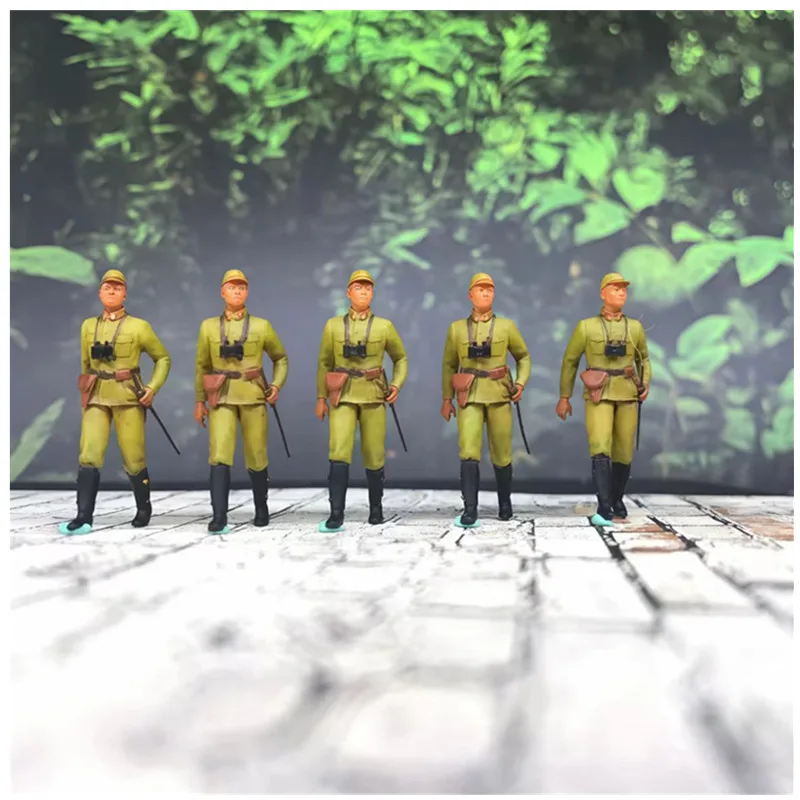 New 1/64 Miniature Japanese Army Soldier Resin Model DIY Handmade Painted Sand Table Scene Matching Toy Birthday Gift