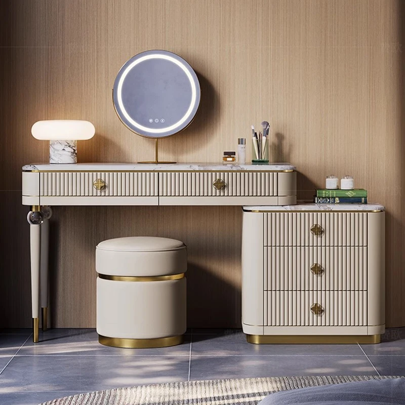 

Modern Luxury Vanity Table White Makeup Bedroom Women Dressing Table Wood Cheap Organizer Mesa De Maquillaje Home Furniture