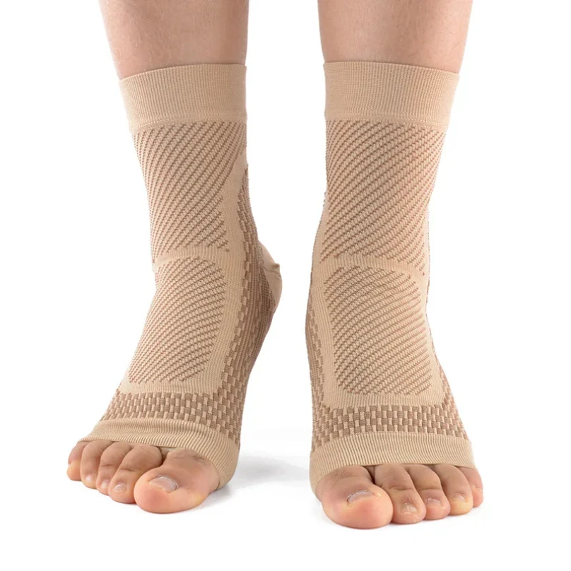 1 paire de chaussettes de neuropathie, chaussettes d'orthèse de cheville et chaussettes de compression de tendinite pour soulager la douleur, manchon de compression de cheville pour gonflement