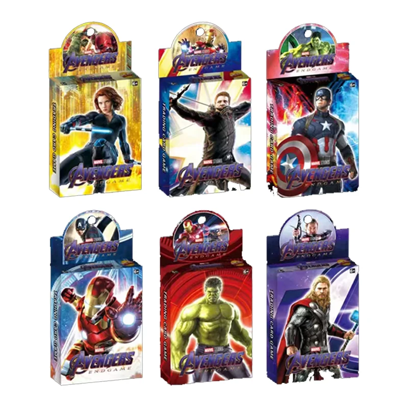 Disney The Avengers Iron Man Spider-Man Collection Card Table Fighting Game Battle Carte Trading Cards Board Game Kids Toys Gift