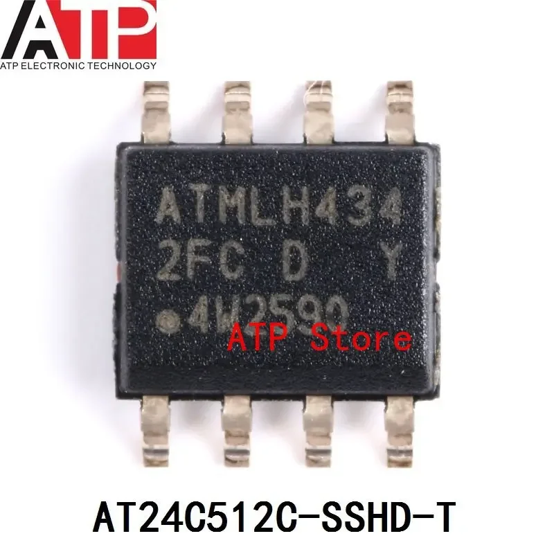 10-100PCS New Original AT24C512C-SSHD-T 2FC D AT24C512C SOP-8 Chip IC EEPROM 512KBIT I2C 1MHZ 8SOIC