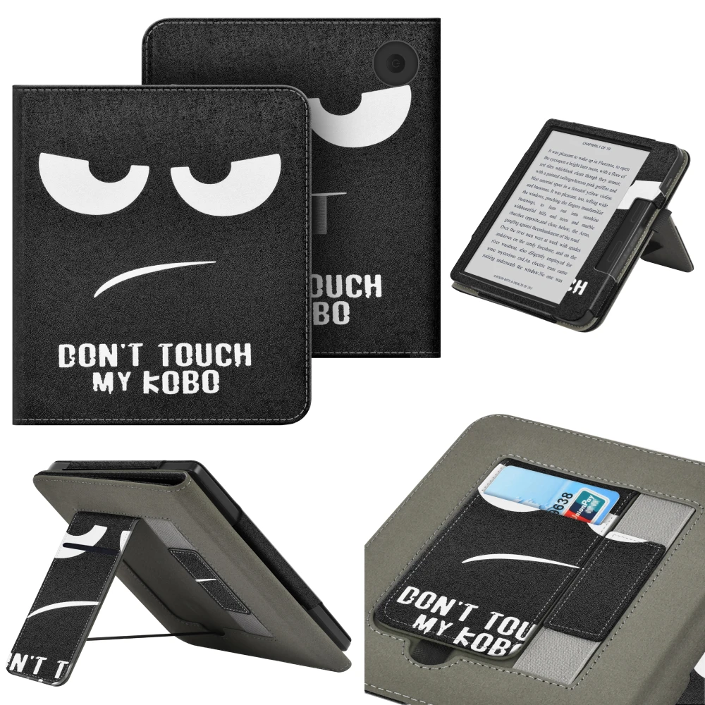 For KOBO Libra Colour/Libra 2/Libra H2O Case with Hand Strap Stand