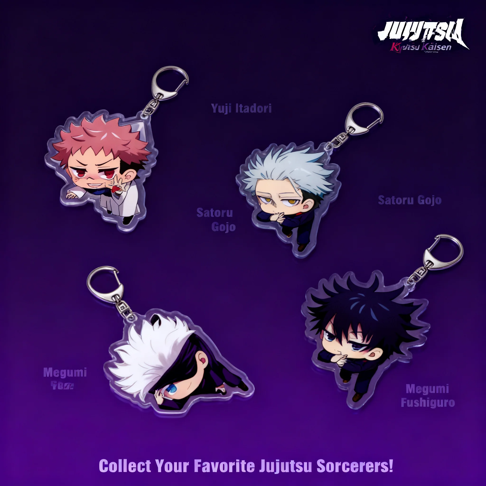

Anime Jujutsu Kaisen Acrylic Keychain Double Sided Pendant Gojo Satoru Fushiguro Megumi Cosplay Accessory Convention