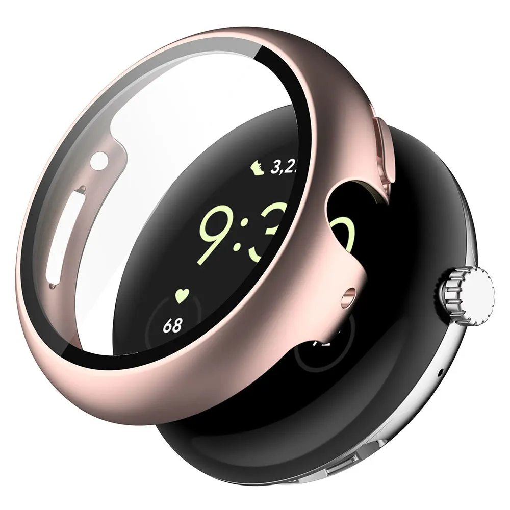 PC Protective Case + Tempered Film For Google Pixel Watch4 41mm / 45mm Hard Full Screen Glass Shell Protector for Pixel Watch 4