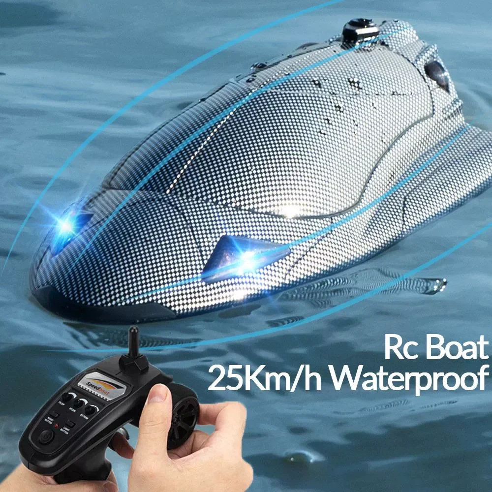

RC Racing Speedboat 2.4G Remote Control Ship High-Speed Electric Turbojet Boat Outdoor Competition Toy Kid Adult Xmas Gifts