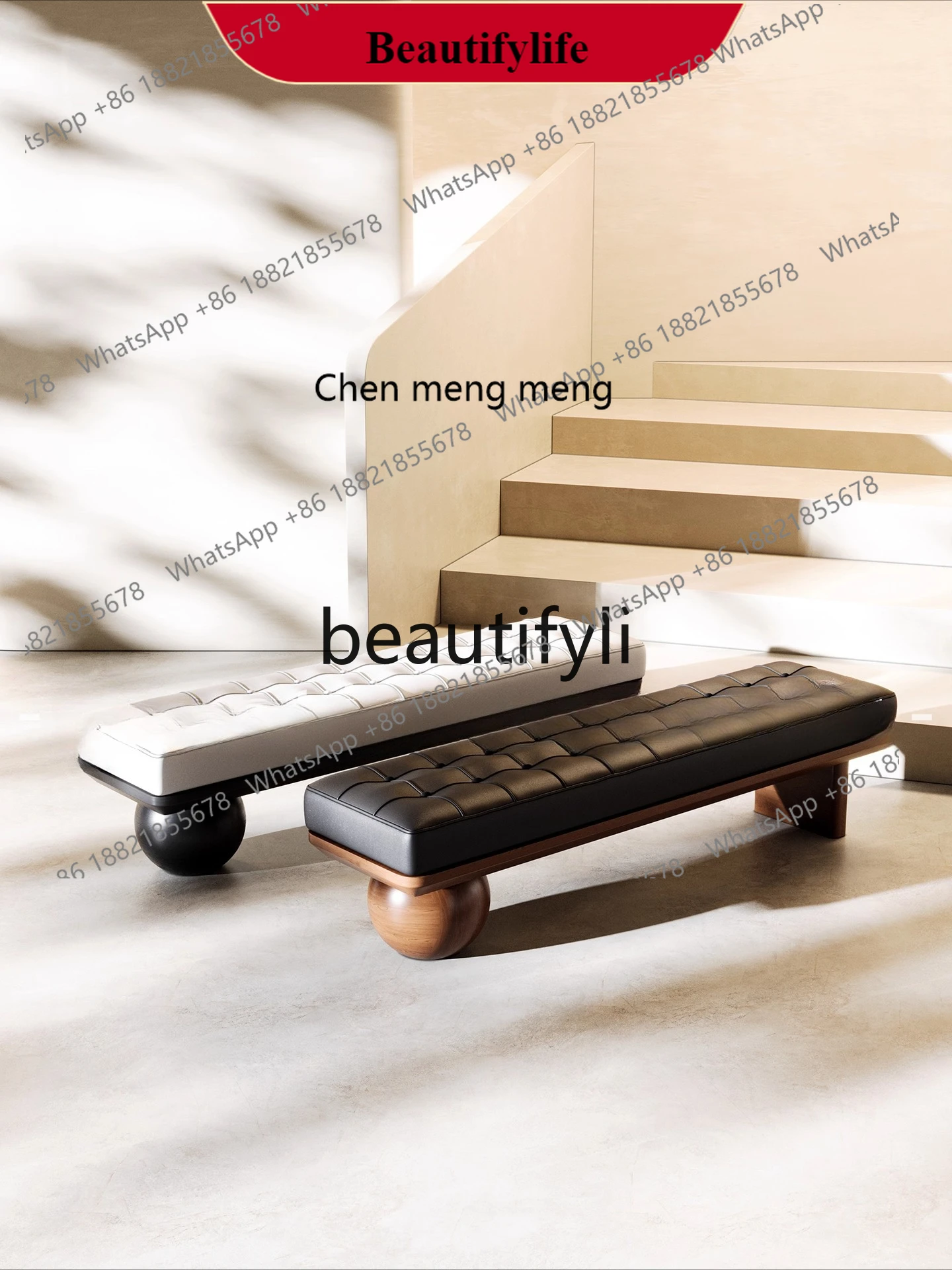 

X D132 Solid Wood Entryway Shoe Bench Living Room Sofa Modern Homestay Long Bench Bedroom Bed End Stool