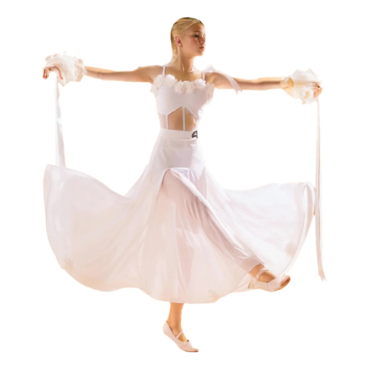 

Girls Flowy Ballroom Dress Children Lyrical Dance Costumes Standard Dance Dress For Girls Ball Gown Party Dress Kids Waltz Dress