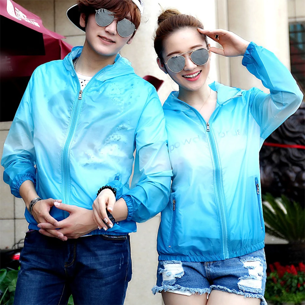 

【3Xl Blue】Sun Protection Clothing Lightweight Anti-Uv Outdoor Coat For Beach Hiking Camping Breathable Wrinkle-Free