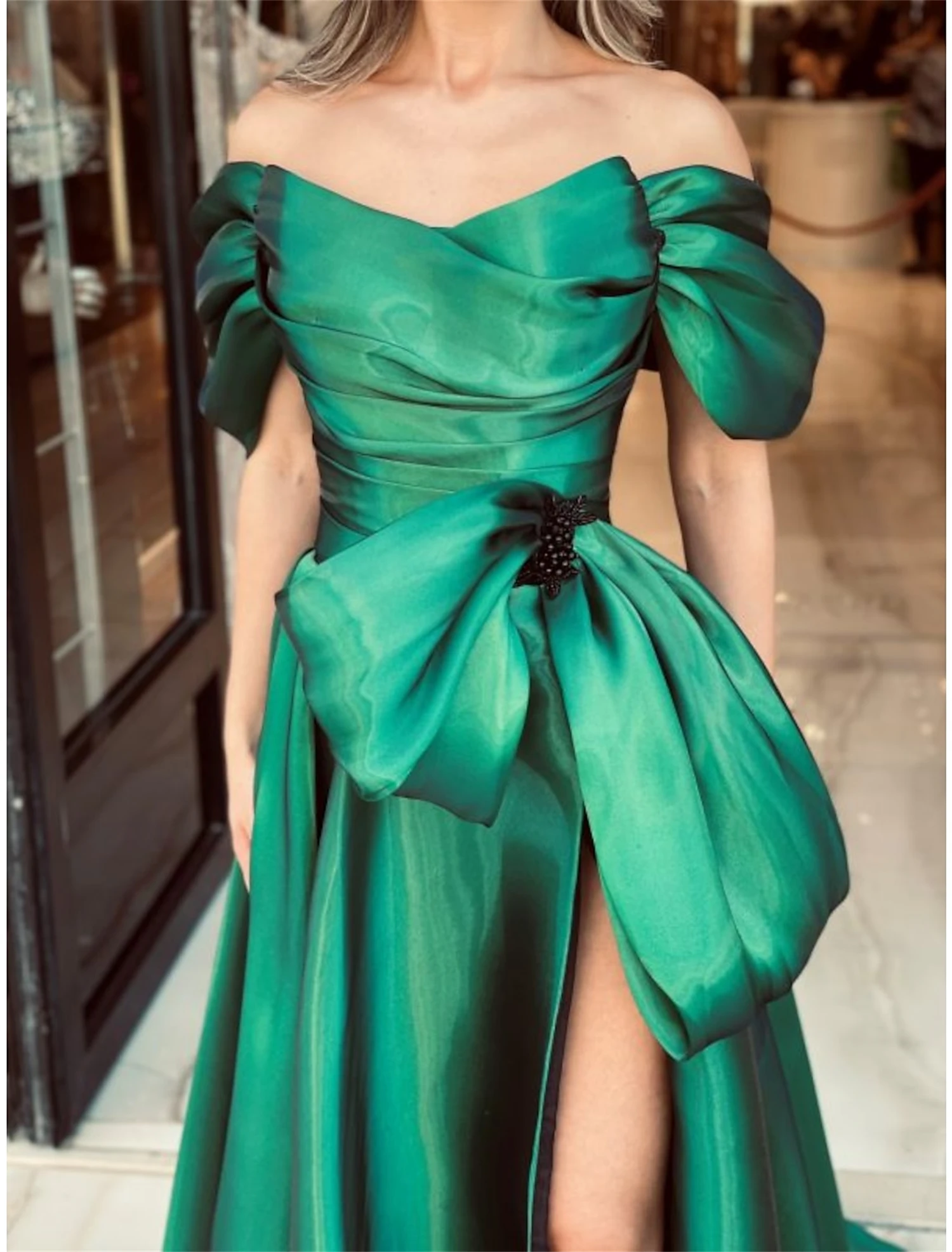 Aileen Green Party Dress for Wedding Ceremony Dress Party Evening Elegant Luxury Celebrity Line A Customized Evening Dresses