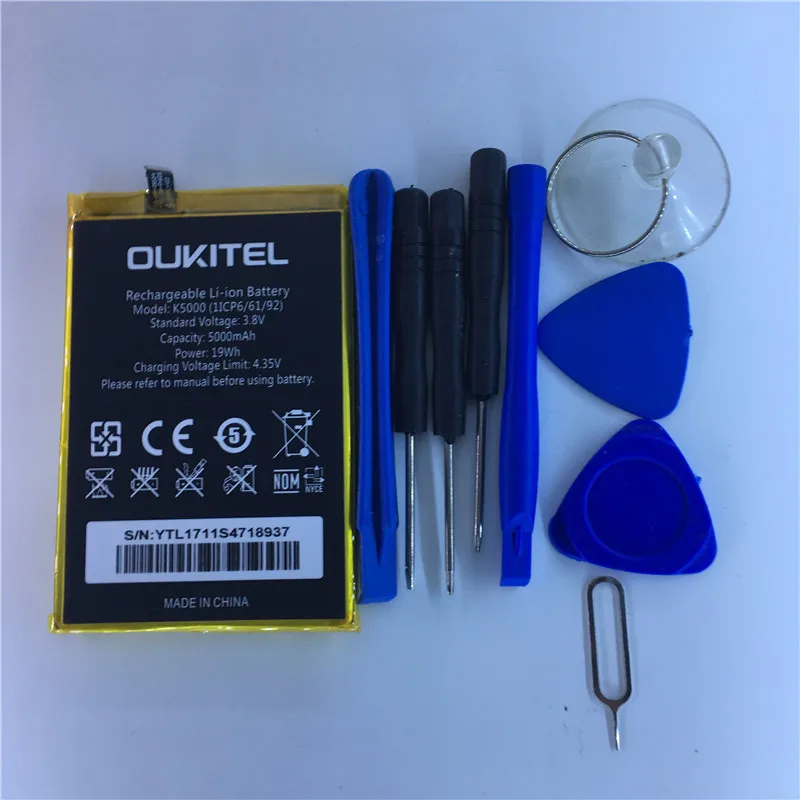 

In Stock for OUKITEL K5000 battery 5000mAh New production date Long standby time High quality for OUKITEL battery