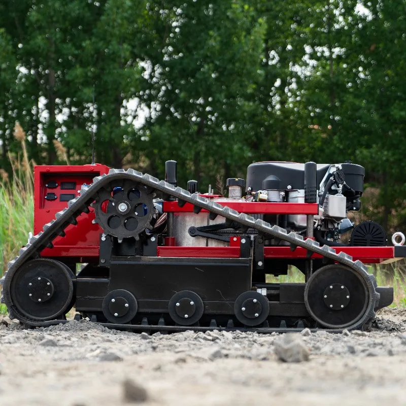 High Quality Artificial Intelligence Robot Lawn Mower 27HP Electric Cordless Crawler Remote Control Mower