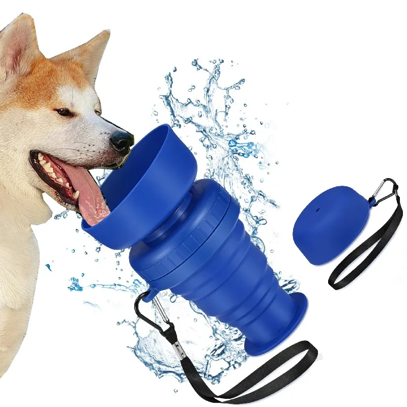 500ml Dog Water Bottle Foldable Pet Feeder Portable Bowl Bottle Pets Outdoor Travel Drinker Bowls Drinking Bowl Puppy BPA Free