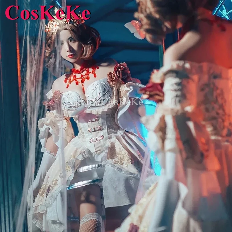 CosKeKe Mary Cosplay Game Identity V Costume Bloody Queen Blood Feast Gorgeous Lolita Dress Halloween Party Role Play Clothing