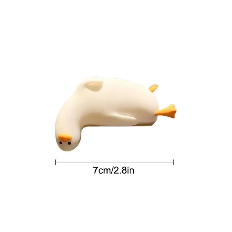 Cute Duck Bookend Stable Non-Slip Resin Book Holder Decorative Desktop Organizer for Home Office Study Bookshelf Decor