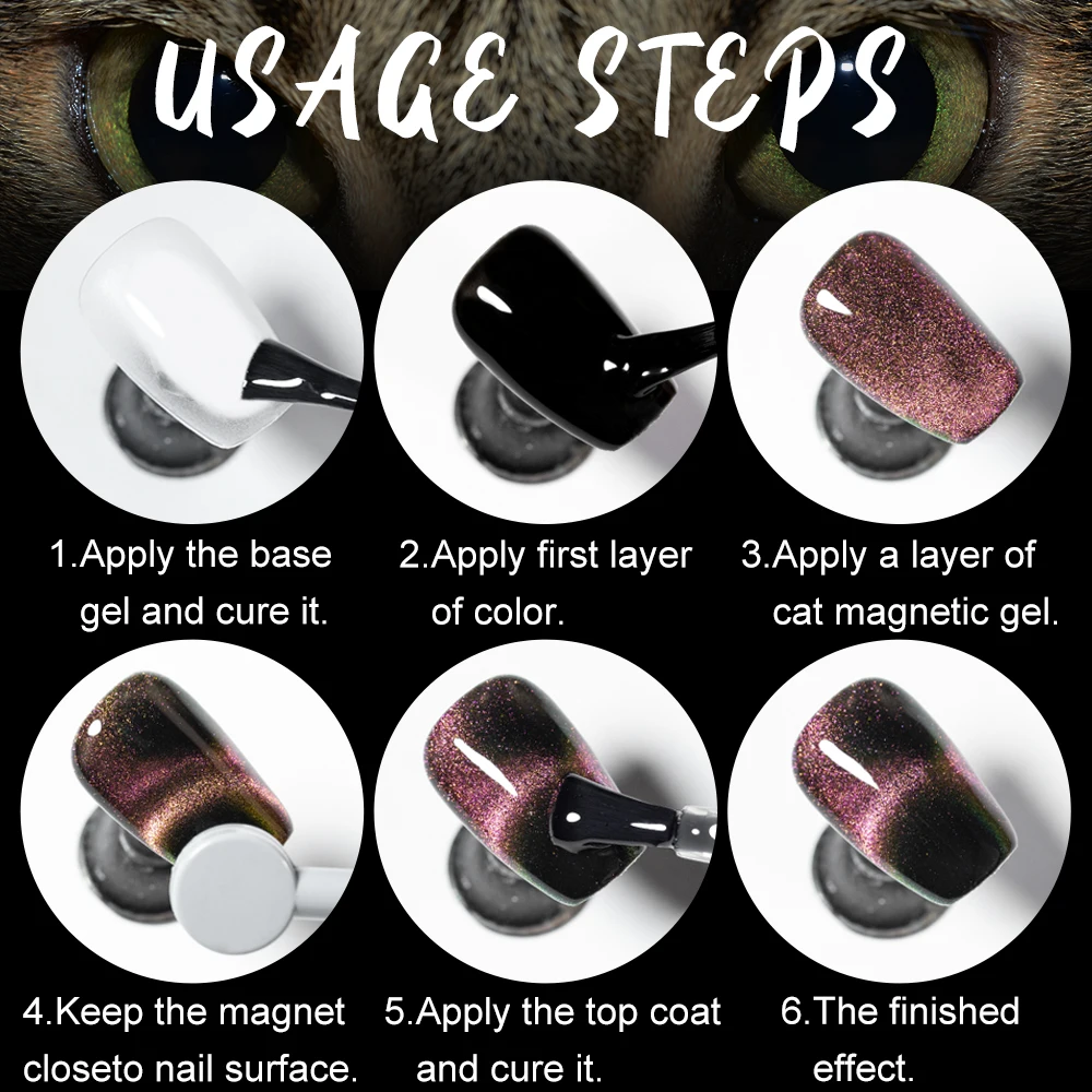 RG 15ML 10ML คู่สะท้อนแสงกระพริบ CAT EYE Magnetic GEL เล็บประกาย Starry Sky CAT EYE เจลเล็บเคลือบเงา