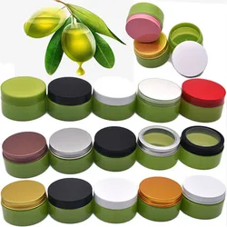 10/30/50pcs 100g PET Cream Jar Empty Green Cosmetic Container Body Lotion Bottle Refillable Facial Mask Storage Portable Travel