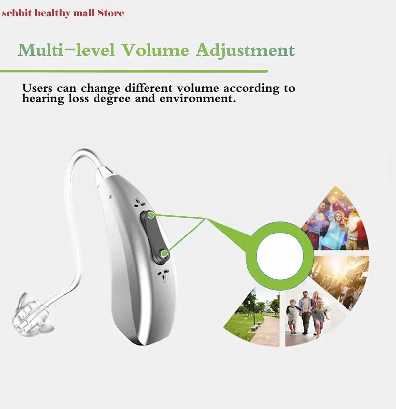 Bluetooth Hearing Aid ELHearing Rechargeable Lithium Battery Charger Programmable Digital Mini Portable Charging Ase Ear