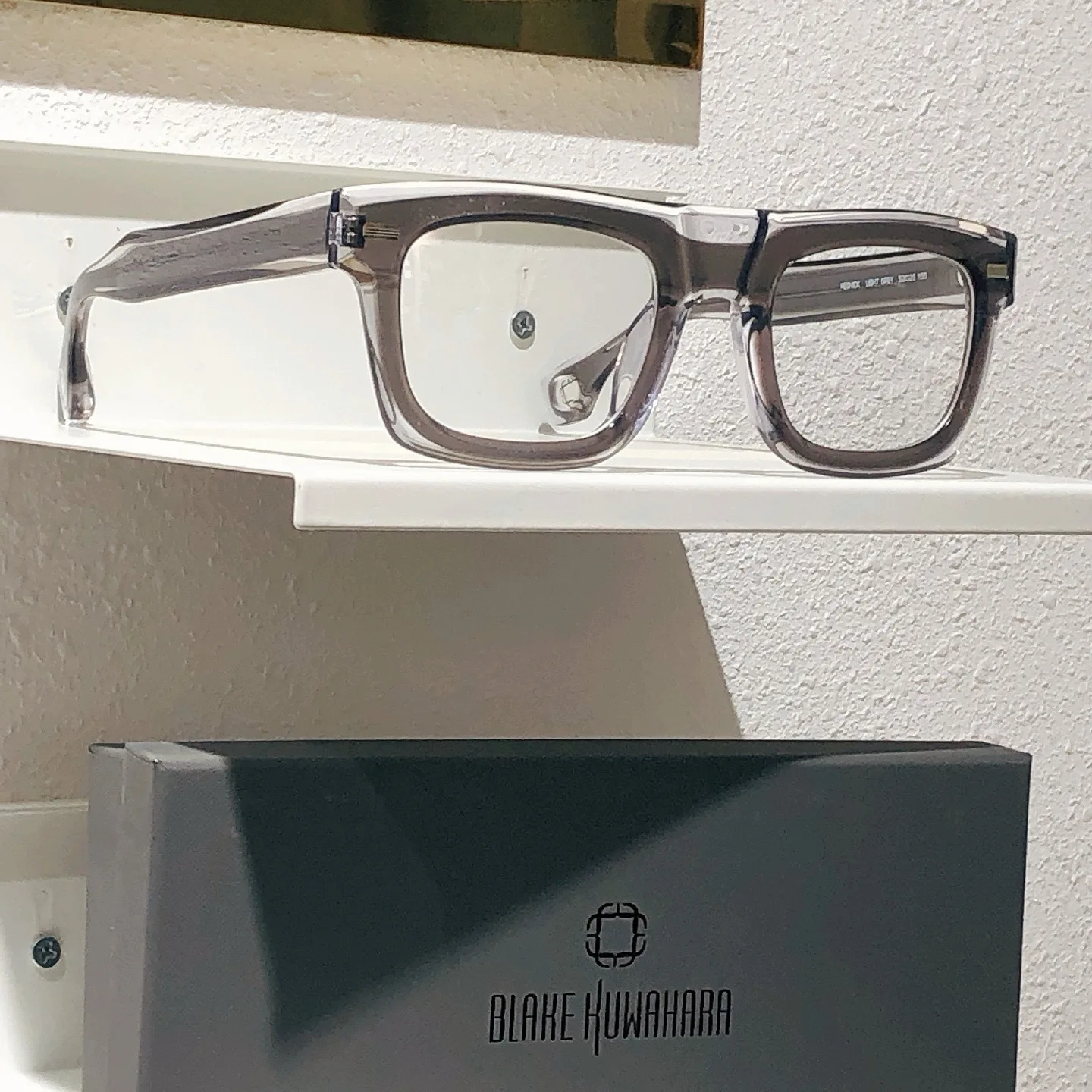 RESNICK Blake Kuwahara Inspired Acetate Glasses Vintage Chunky Square Optical Frame with Frame-within-a-frame Design