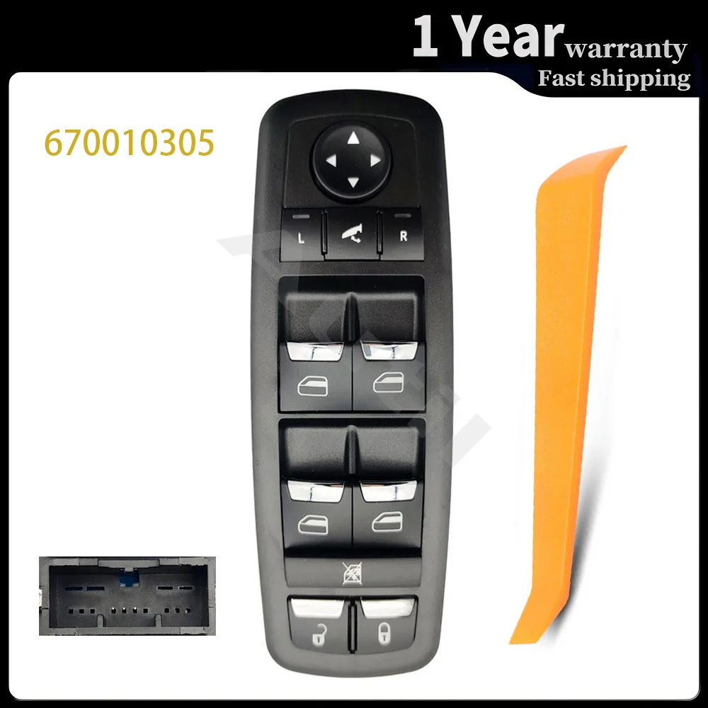 

670010305 Автомобильный передний электрический переключатель стеклоподъемника со стороны водителя, кнопка управления подъемником для Maserati Ghibli 2014 2015 2016 2017 2018