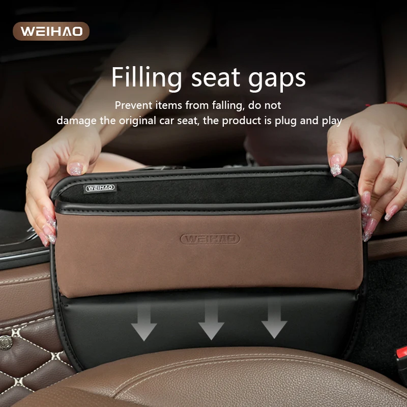 

WEIHAO Car Seat Gap Box Car Seat Gap Filler Organizer Car Seat Gap Plug Strip Gap Storage Auto Interior Accessorie