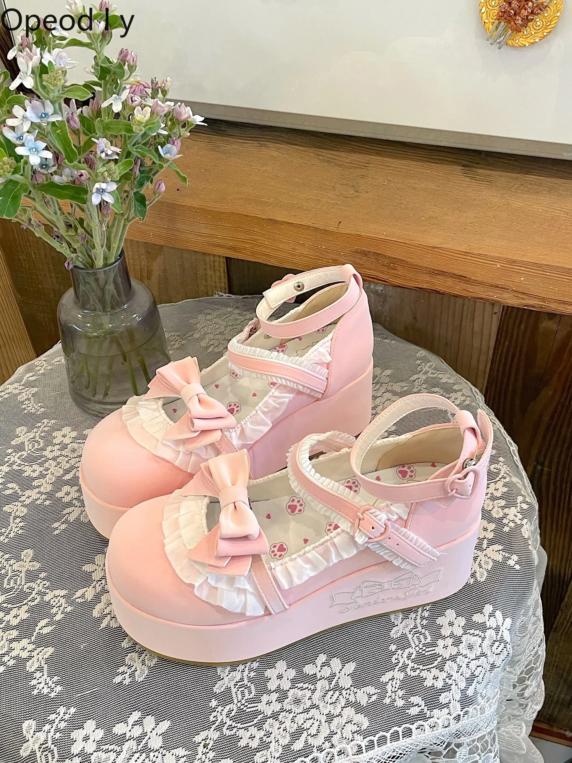 Doll Feeling Lolita Shoes Ancient Feeling Platform Lo Shoes Muffin Shoes Women's Autumn New Womens Cute Princess Mary Jane Pumps