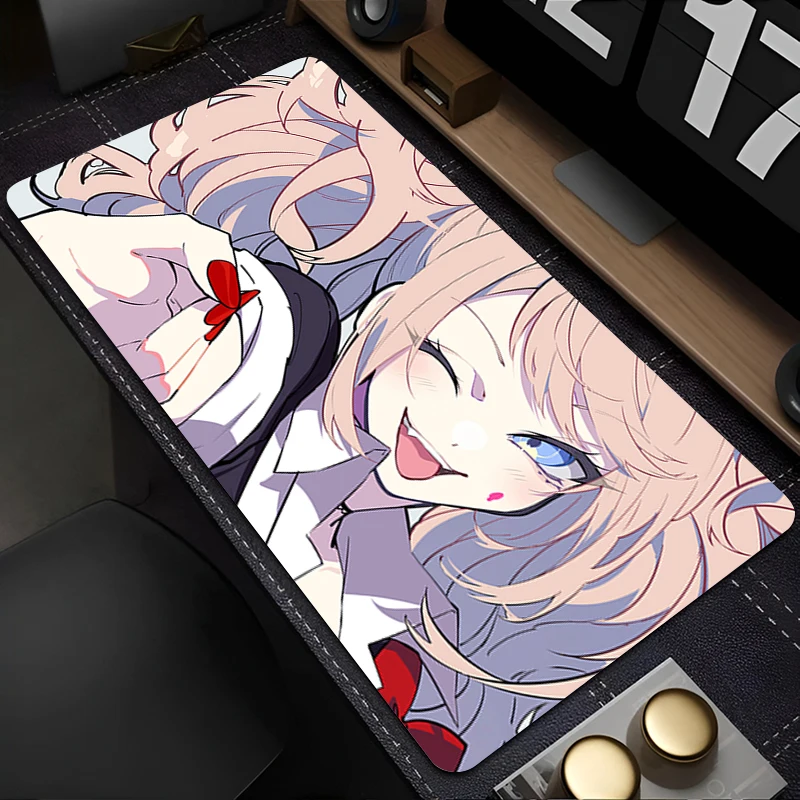 لوحة ماوس ملحقات الألعاب D-danganronpa Junko Enoshima Office Anime لوحة المفاتيح كبيرة حصيرة مكتبية وسادة مطاطية ممتدة
