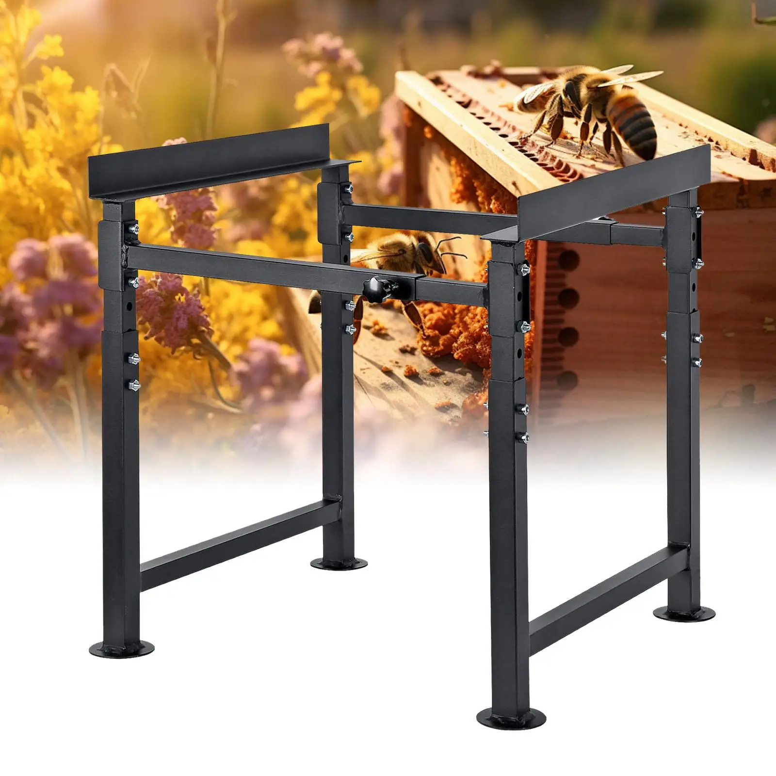 

Hive Stand Bracket Accessory Rust Resistant Easy to Use Sturdy Easy to Assemble Rack Wear Resistant for Beekeeping Adjustable