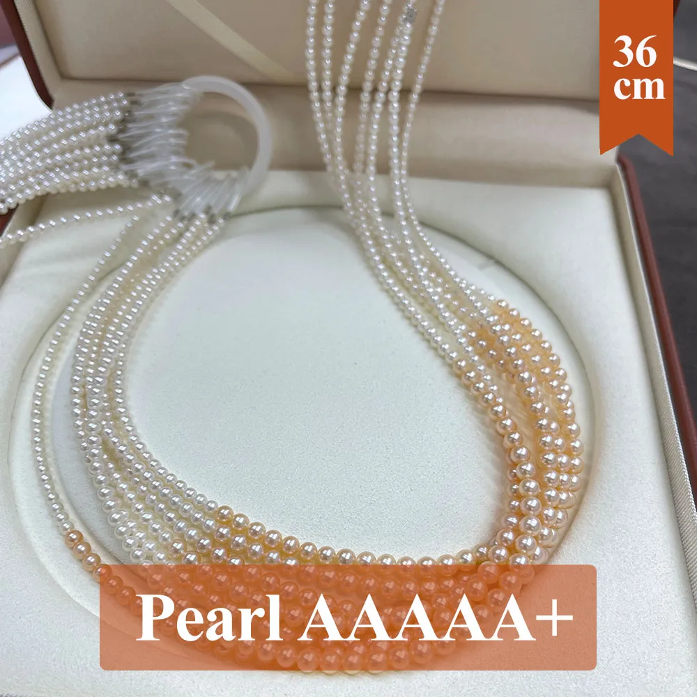 

Gloss AAAA+ Natural Freshwater 100% Pearls Bead Round Pearl Loose Spacer Beaded for Making DIY Jewelry Necklace Bracelet 2-4-5mm