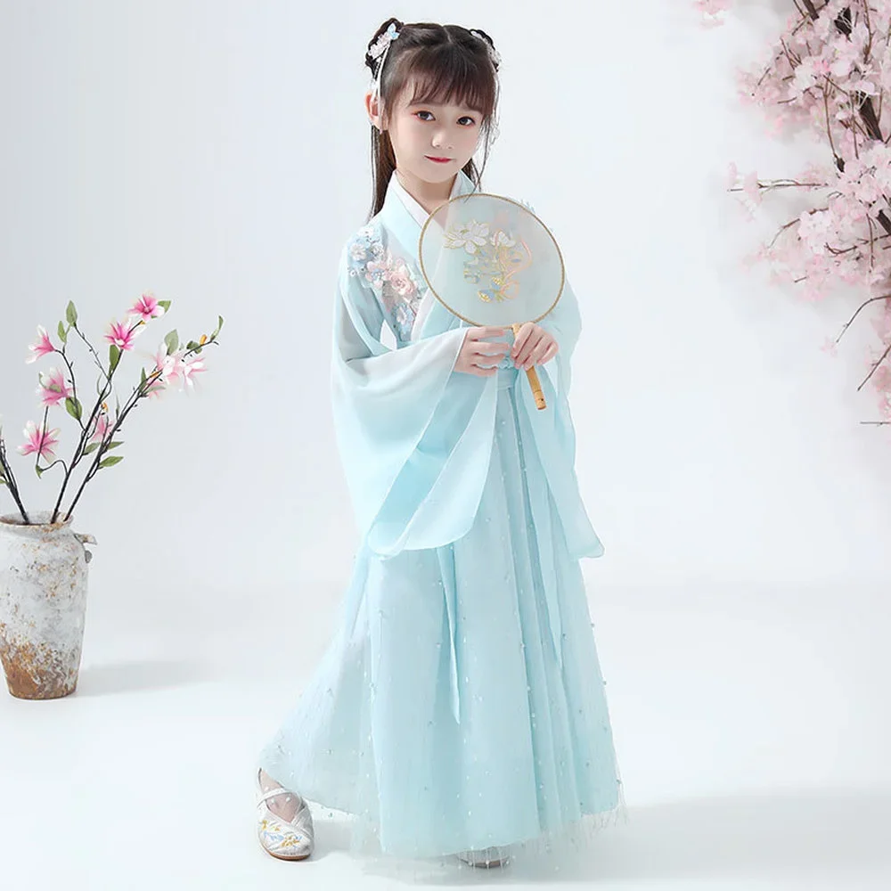 Ancient Chinese Costume Child Kid Fairy Dress Cosplay Hanfu Folk Dance Performance Clothing China Traditional dress for Girls