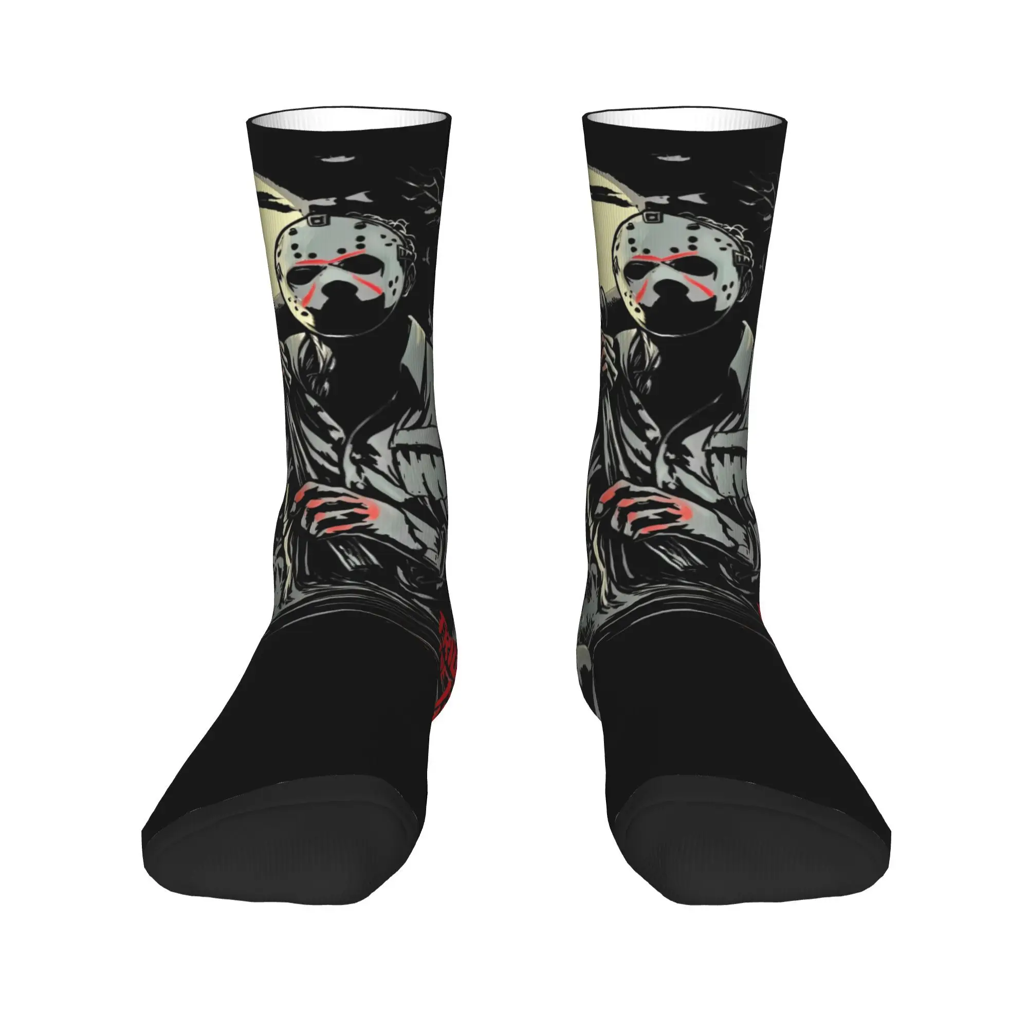 FRIDAY 13TH Printed Socks Stuff for Party Wear Breathable Movie Dress Socks