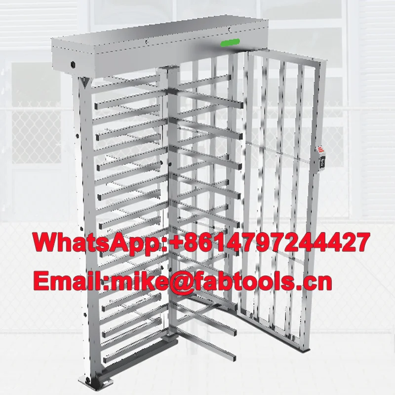 

High-quality Anti-Tailing Fingerprint Access Control Rotating Gate Full Height Turnstile Security Turnstile for Gym
