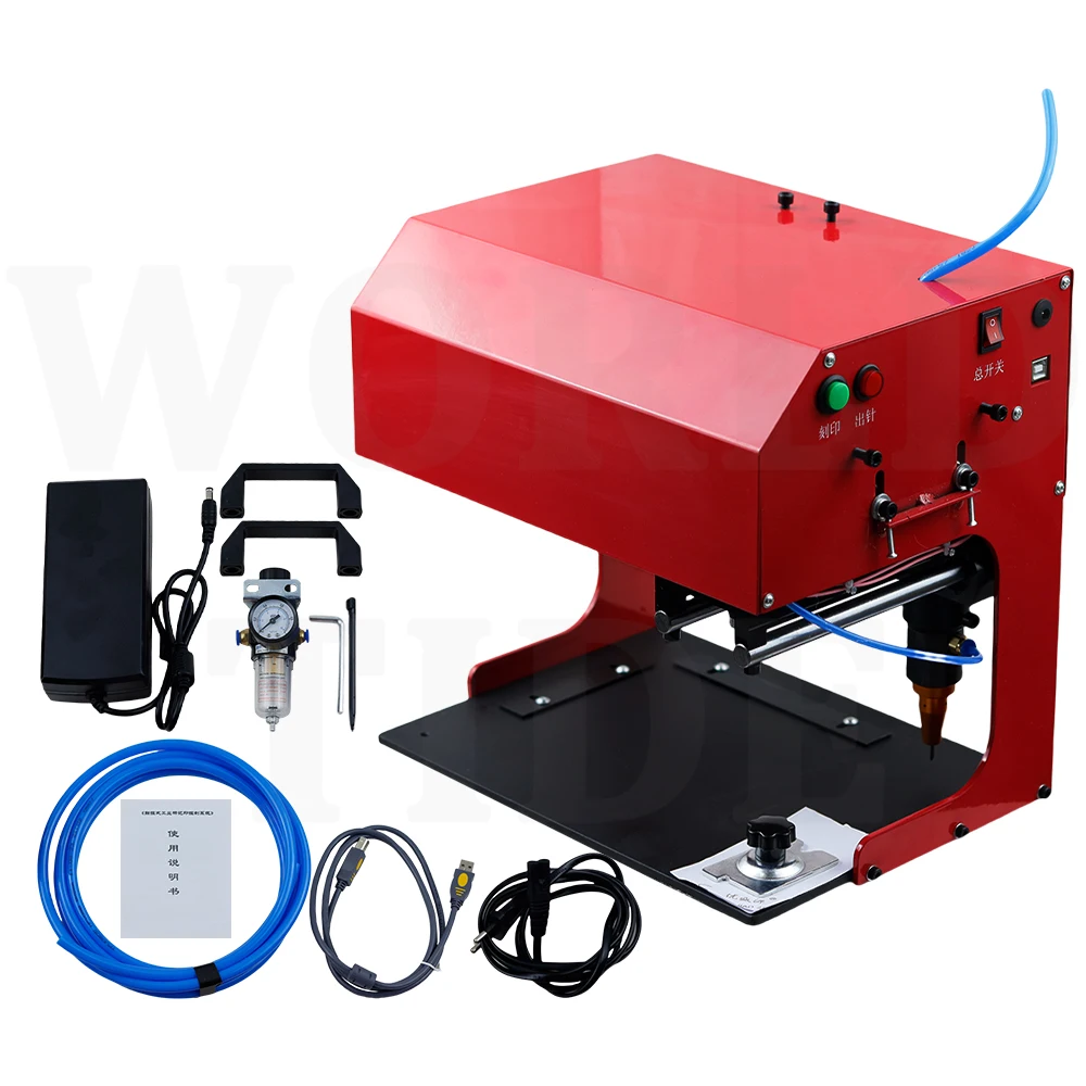 200*130 Pneumatic Dot Peen Marking Machine Electric Dot Peen Engraving Marking Machine for Make Serial Numbers VIN Codes Number