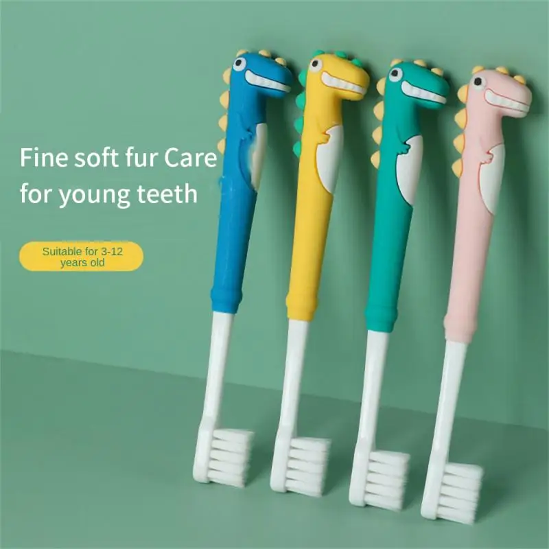 Toothbrushes Cartoon Oral Care Cleaning Dinosaur Soft Hair Baby Toothbrush Childrens Toothbrush Independent Packaging Small Head