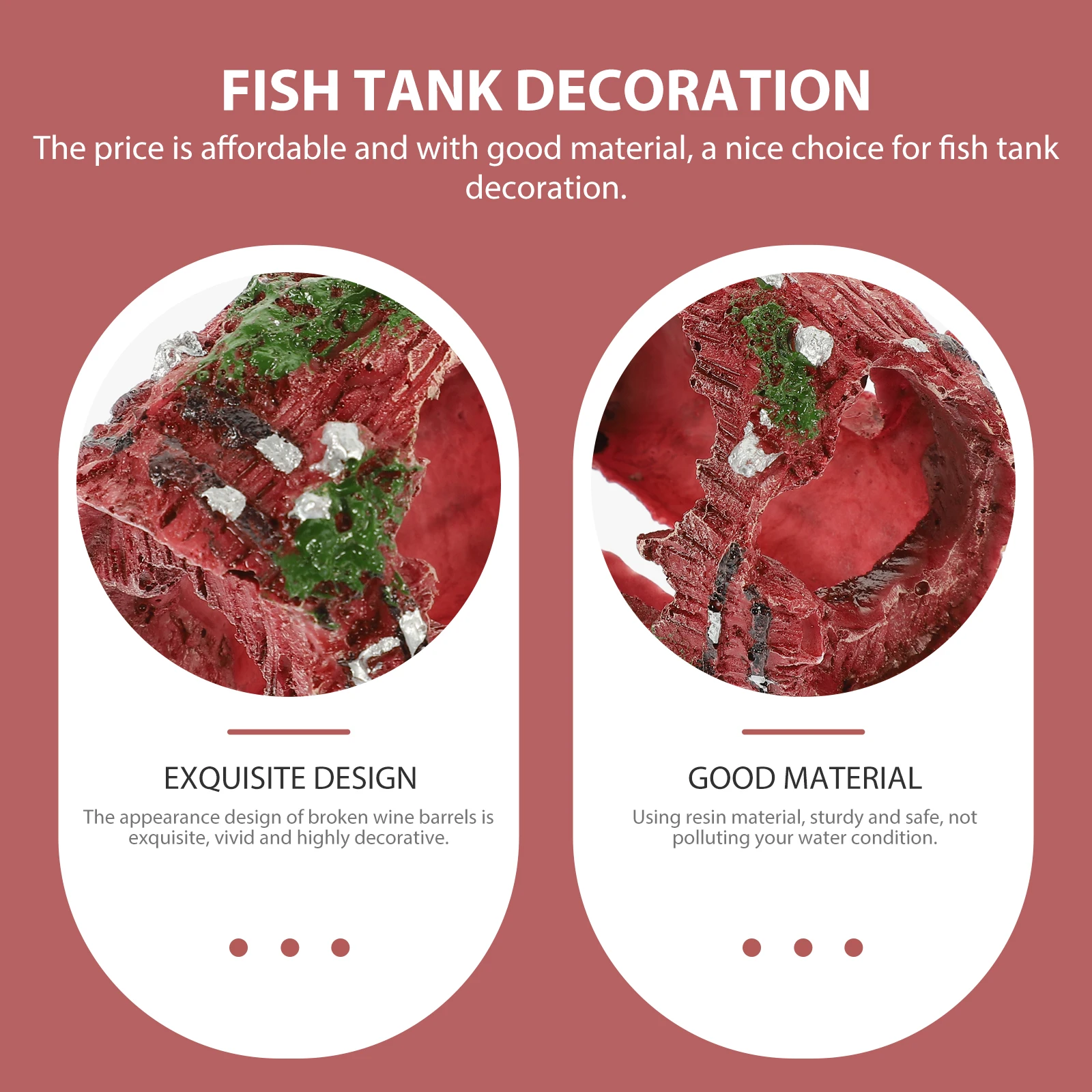 

Fish Tank Decoration Resin Aquarium Cave Natural Color Vivid Detailed Fish Tank Supply Tabletop Decor Aquarium Cave