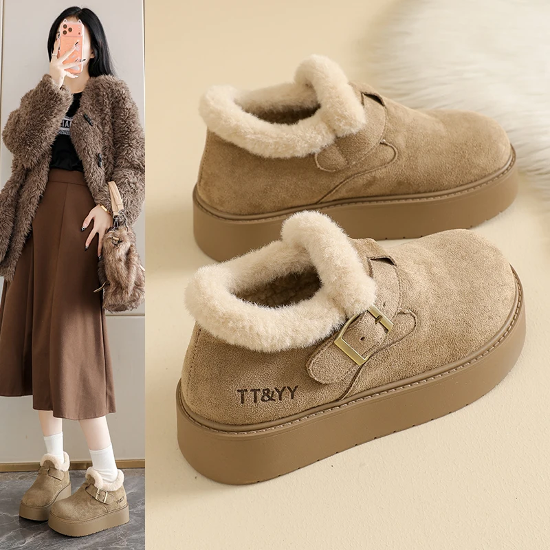 

Winter Womens Snow Boots Fashion Designer Platform Cotton Boots Outdoor Non-slip Comfortable Warm Women's Shoes Botas Para Mujer